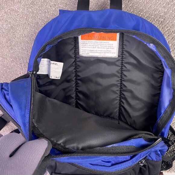 LL Bean Deluxe Book Pack Kids BookPack Backpack School Bag Blue Reflective Nylon - Picture 9 of 10